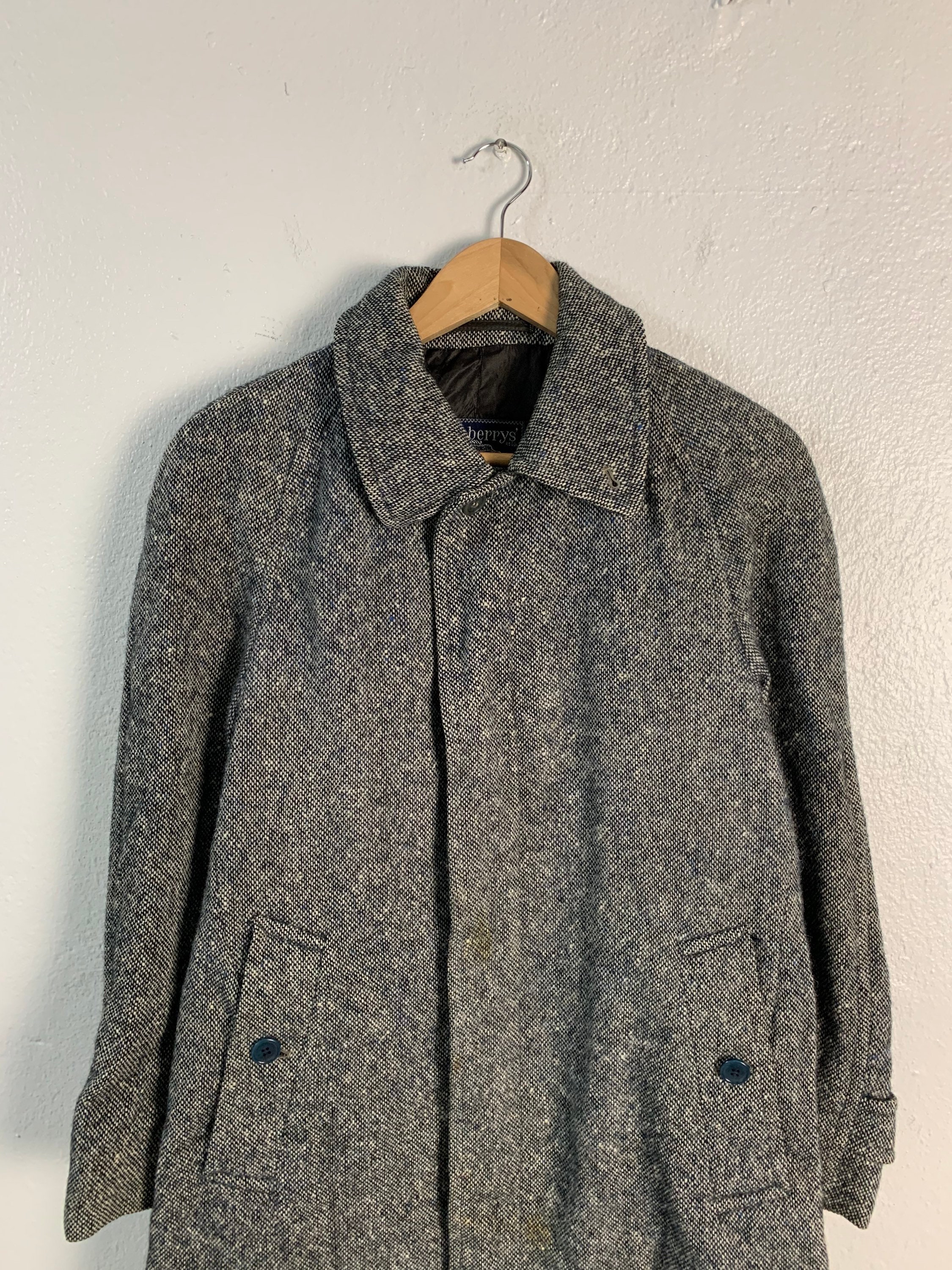 Vintage Burberrys Tweed Coat - Etsy Vintage Burberrys Tweed Coat - Etsy