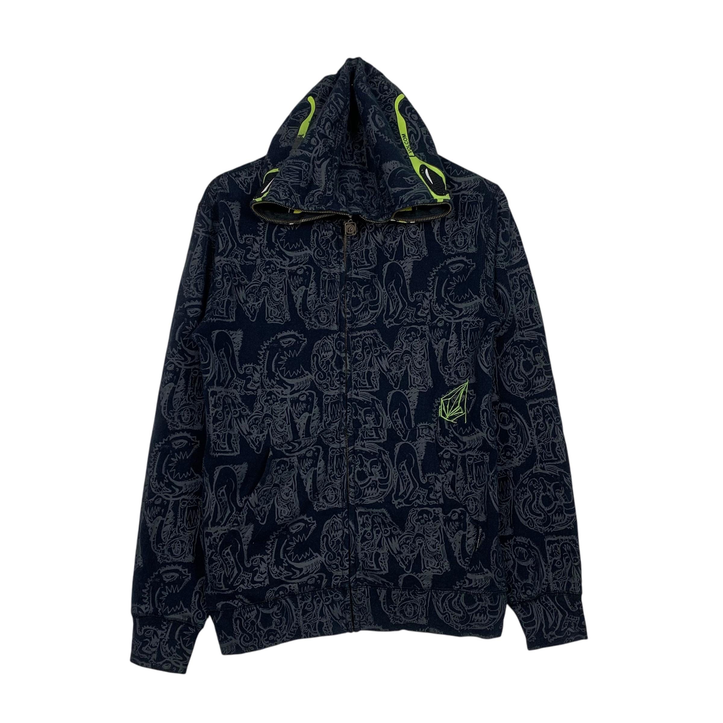 Volcom Full Print Zipper Hoodie - Etsy