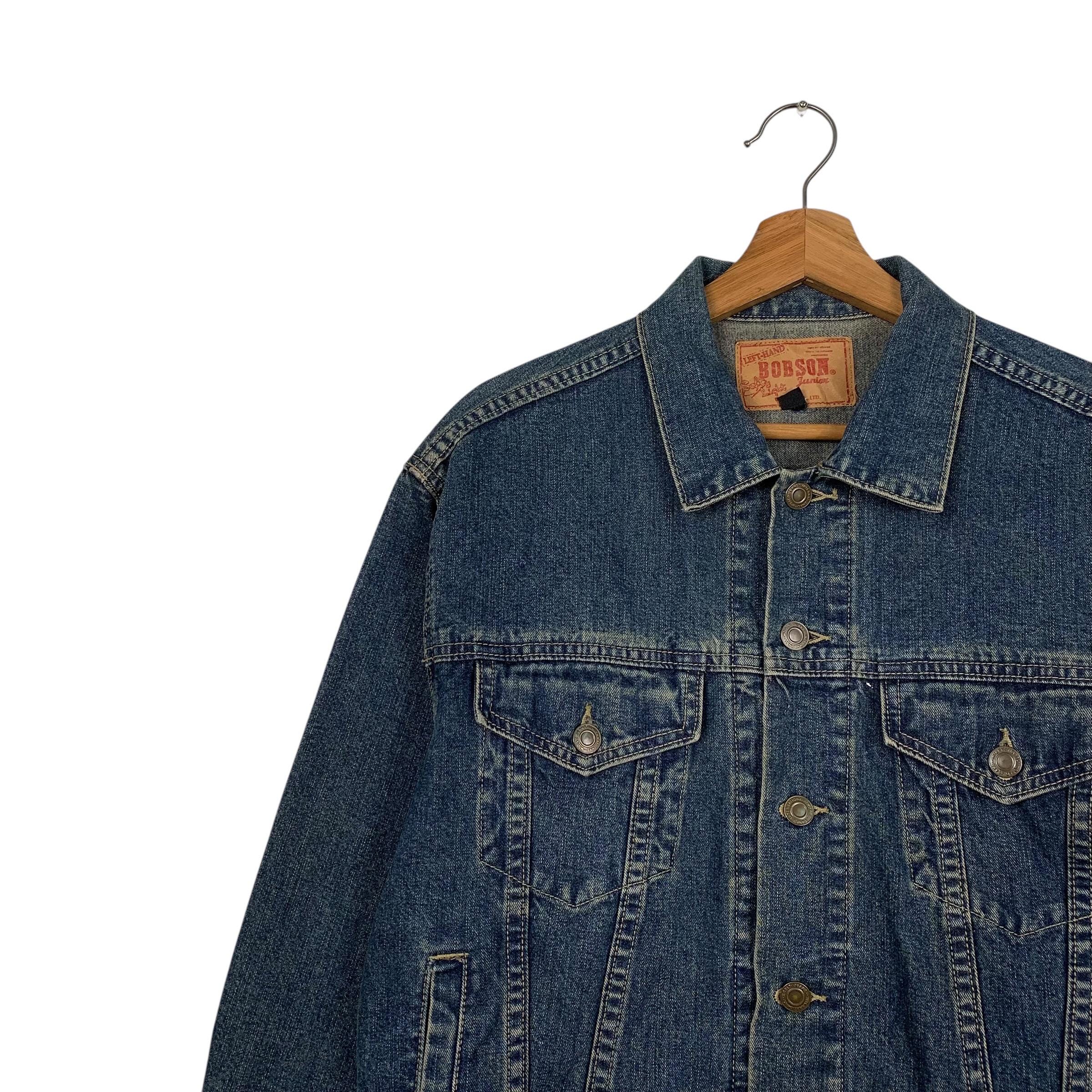 70s Vintage bobson デニムトラッカージャケット USA製 レア Vintage Japanese Brand Bobson Denim Trucker Jacket Blue