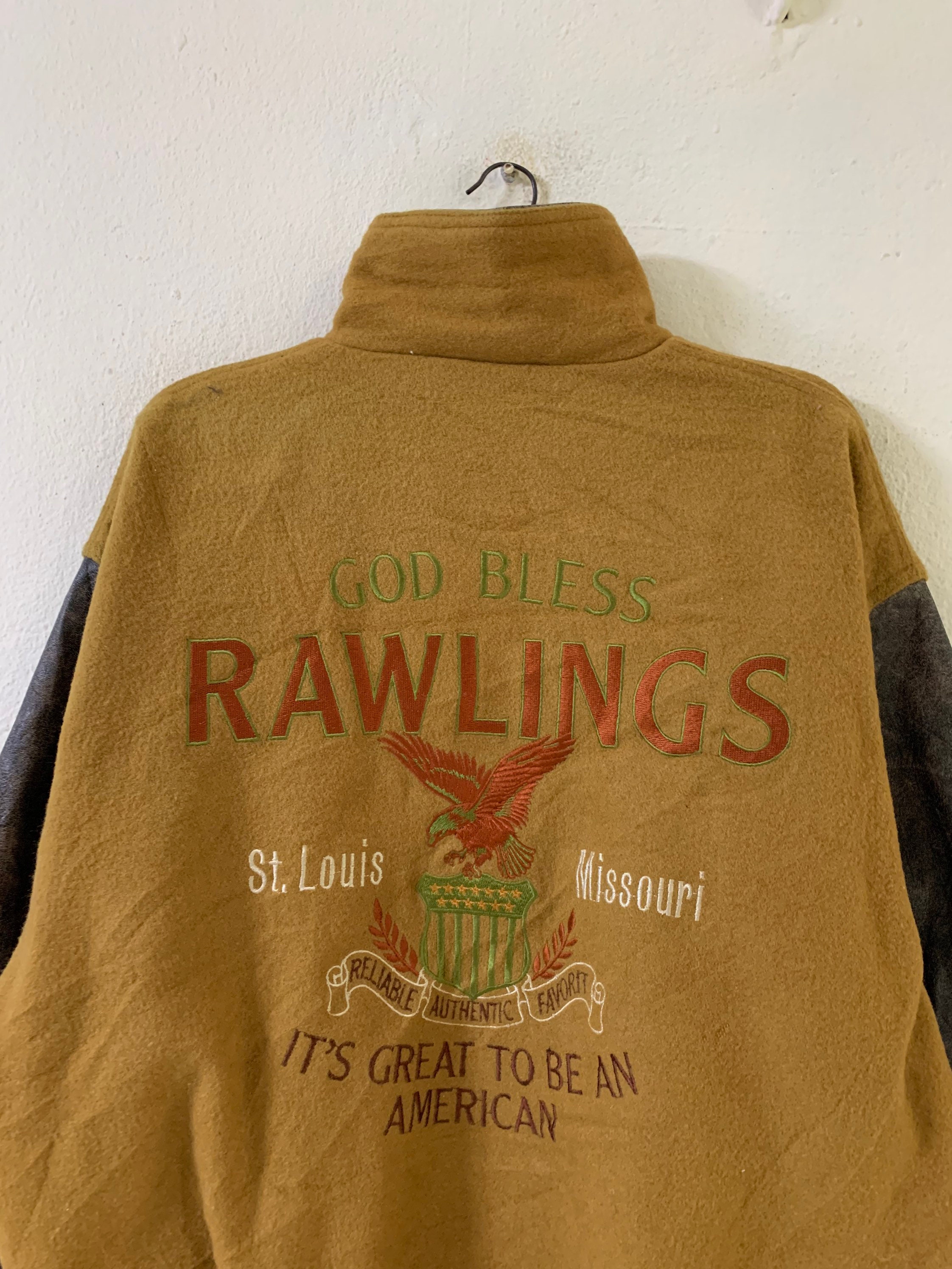 ジャケット・アウター 80s Rawlings wool varsity stadium jacket Vintage 90s Rawlings Varsity Jacket Button L Size but to Fit