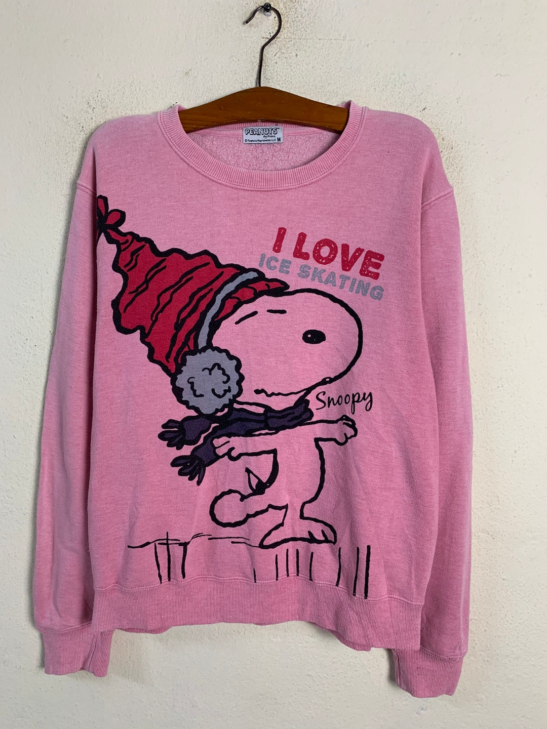 Peanuts Snoopy Pink Sweatshirt - Etsy