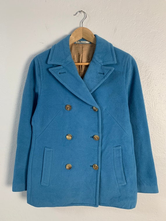 Aquascutum ブラック ダブルブレストジャケット Aquascutum / アクアスキュータム イングランド製 金釦 ダブル