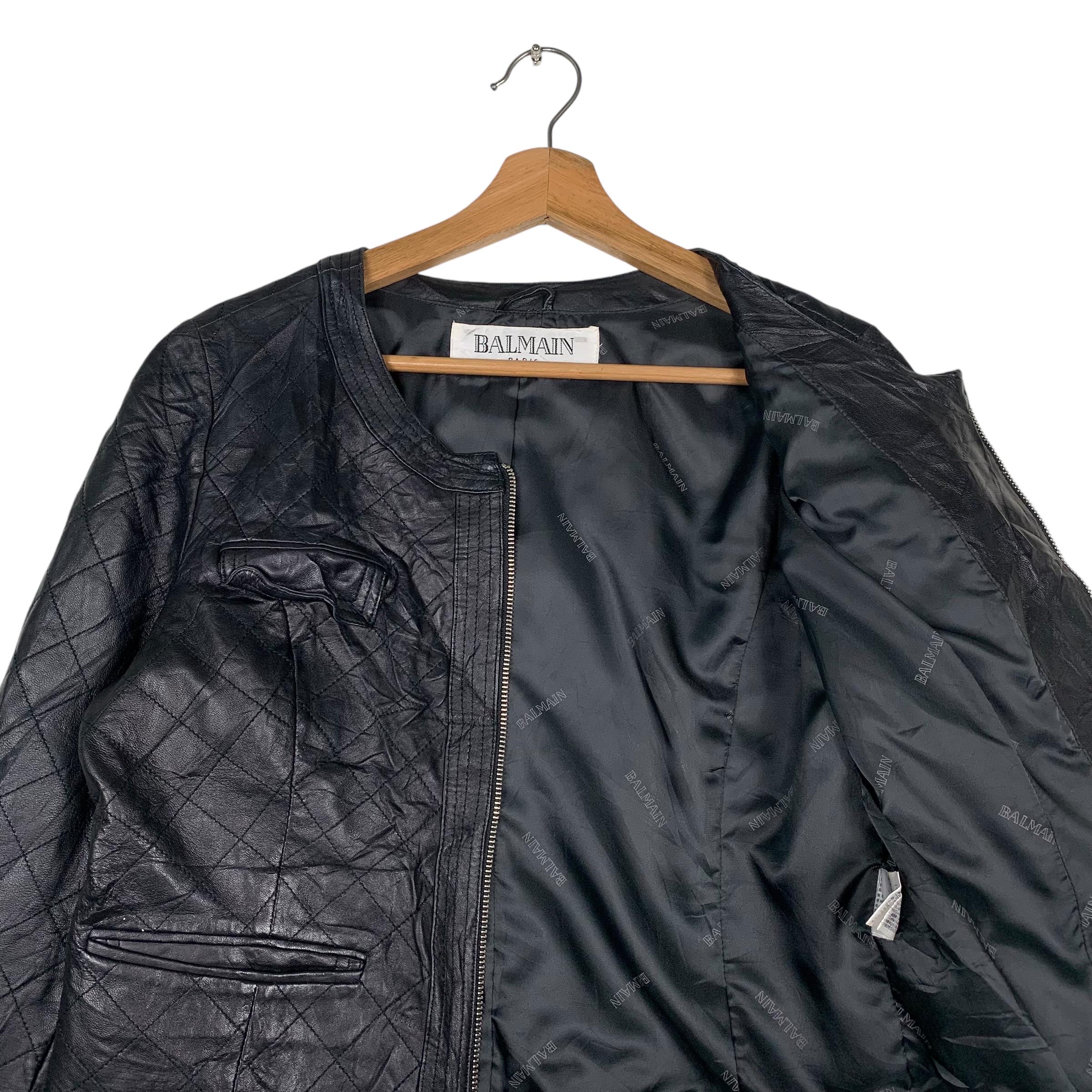 Vintage 80s Balmain Paris Leather Jacket - Etsy UK
