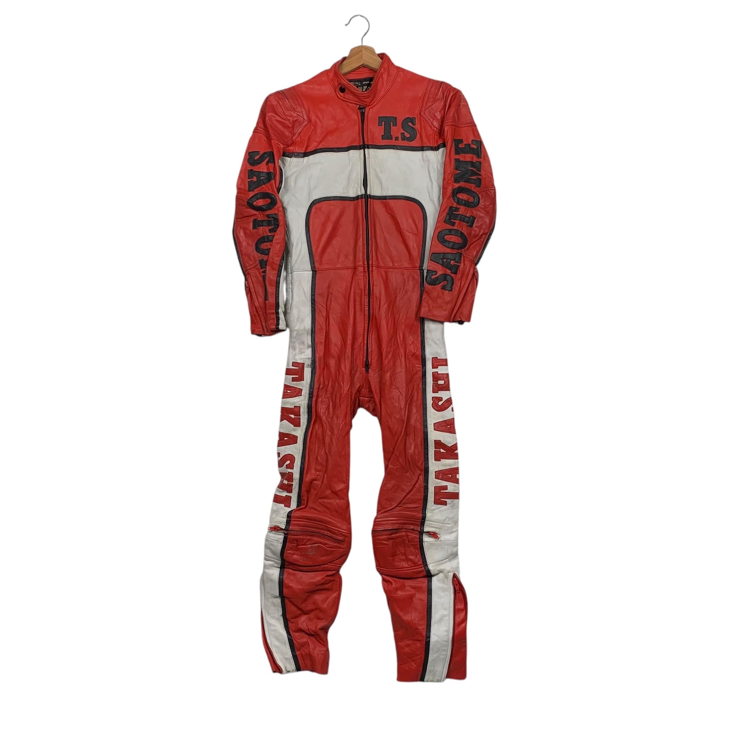 TS Saotome Takashi Leather Motorcycle Racing Biker Suit - Etsy