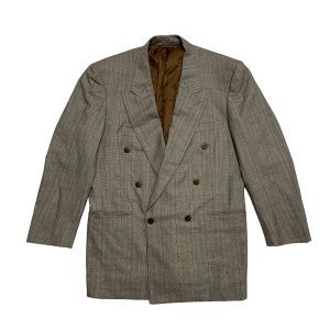 Vintage Christian Dior Double Breast Checkered Blazer