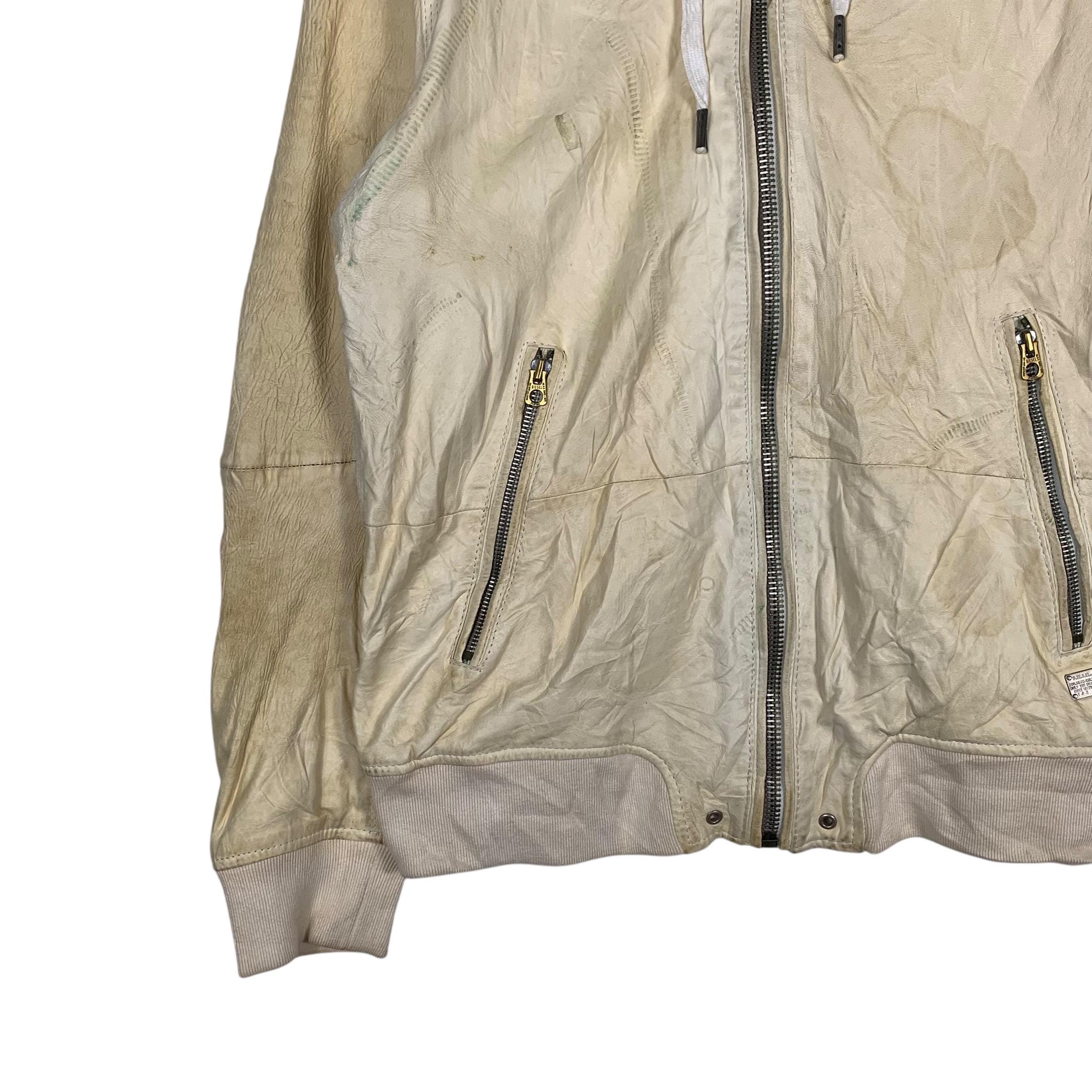 Diesel Sheepskin Leather Jacket - Etsy