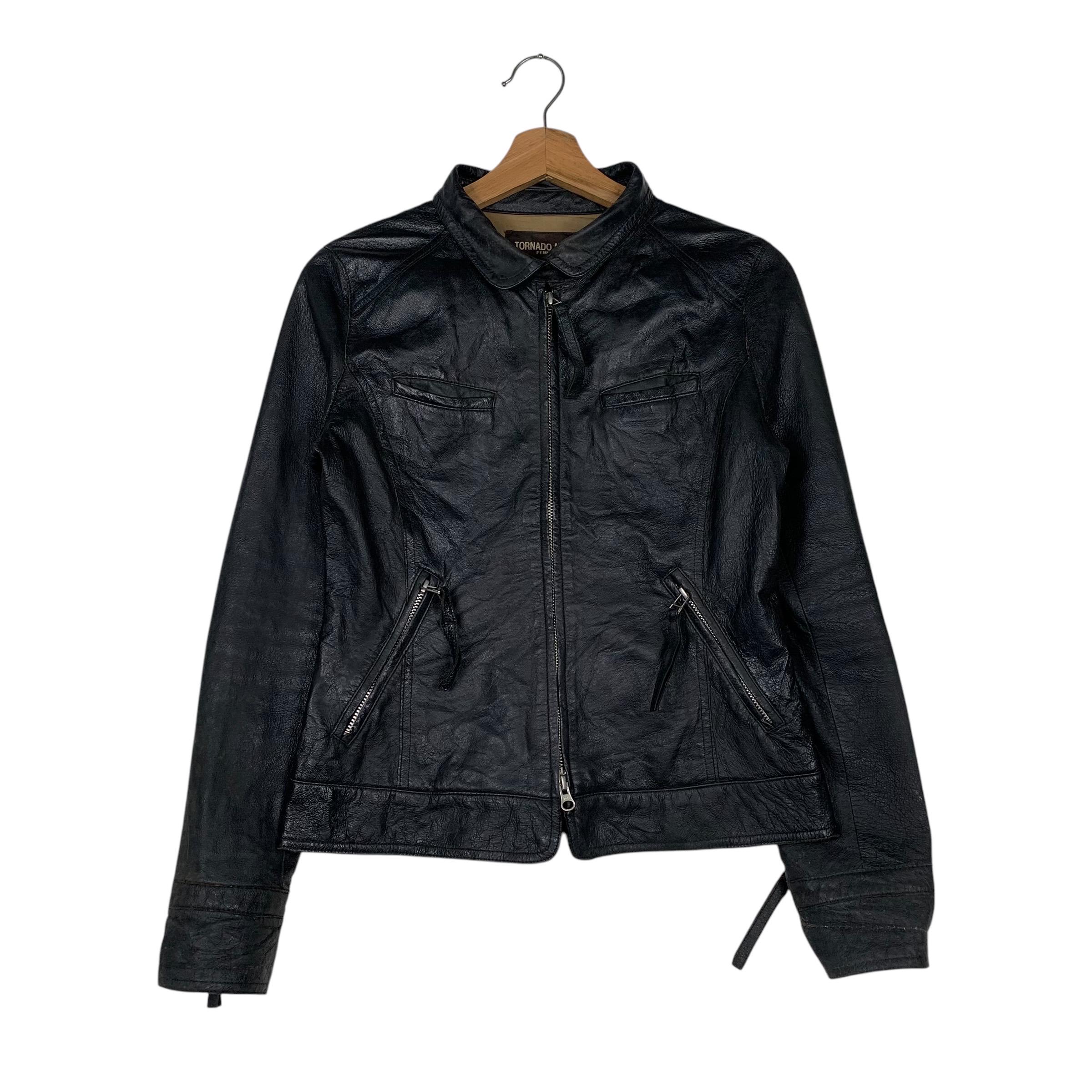 Tornado Mart Motorcycle Riding Leather Jacket - Etsy