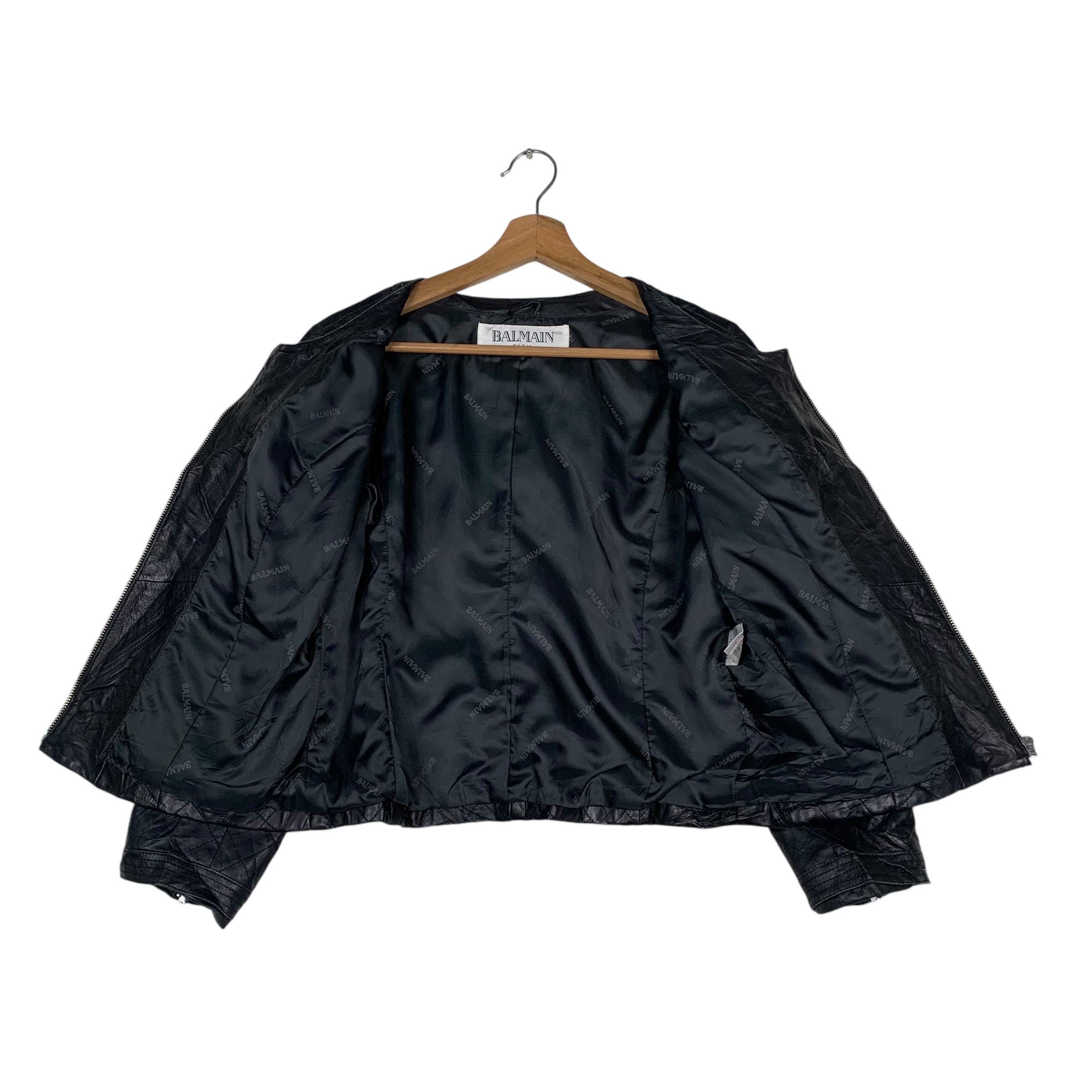 Vintage 80s Balmain Paris Leather Jacket - Etsy UK