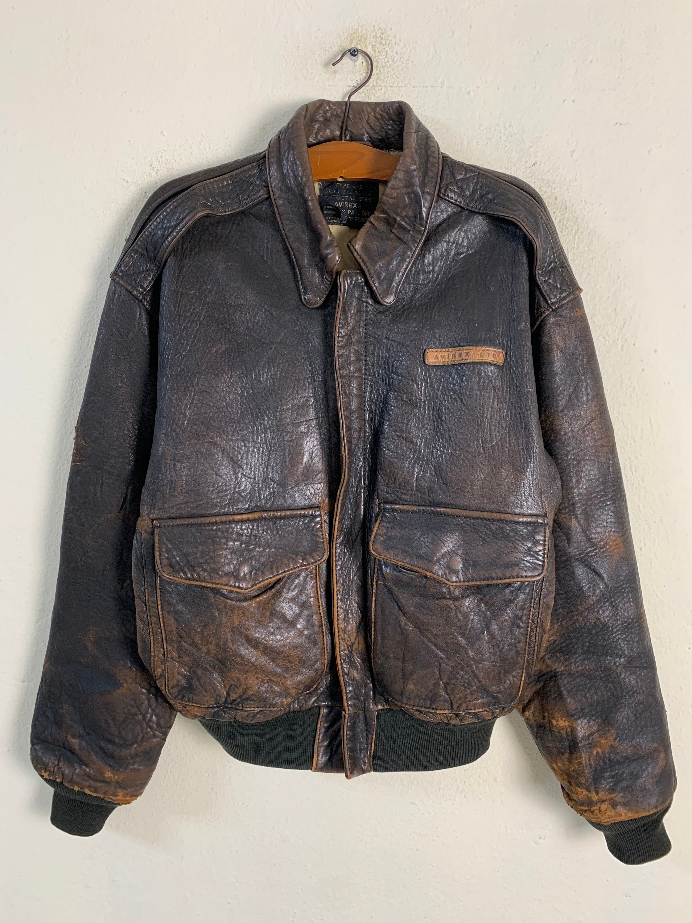 Vintage Avirex Sack Time Copyright 1990 Type A2 Leather Jacket - Etsy