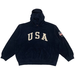 パーカー・フーディ Ralph Lauren VTG 5 PKT-FULL LENGTH-STRAIGHT VINTAGE POLO SPORT BY RALPH LAUREN STRIPED COTTON FULL ZIP