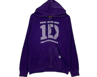One Direction Band Purple Zipper Hoodie