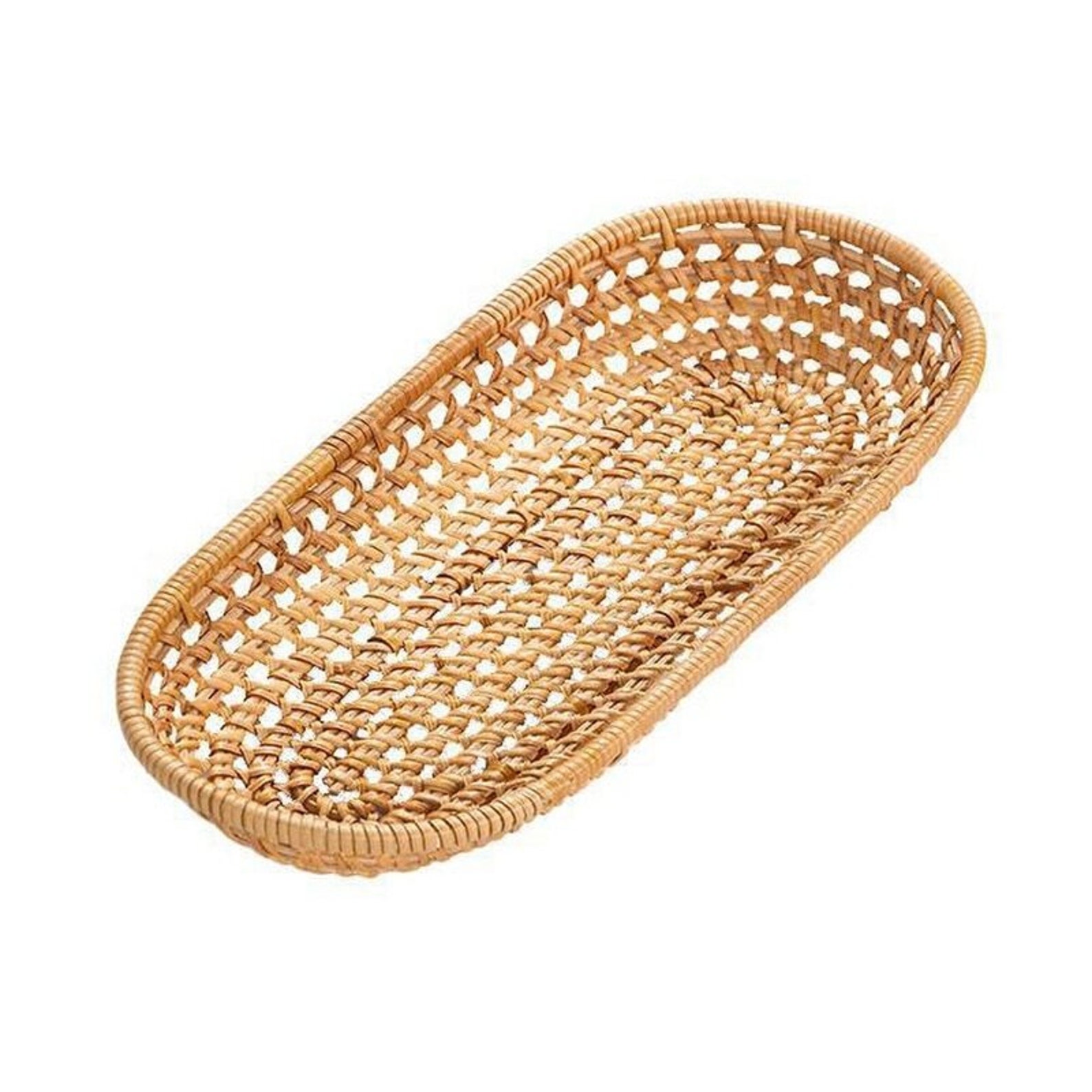 Rattan Fruit Basket Handwoven Rattan Platter Rattan Etsy