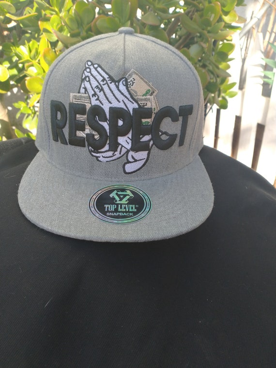 Buy Gray Respect the Hussle Snapback Cap Online in India Etsy