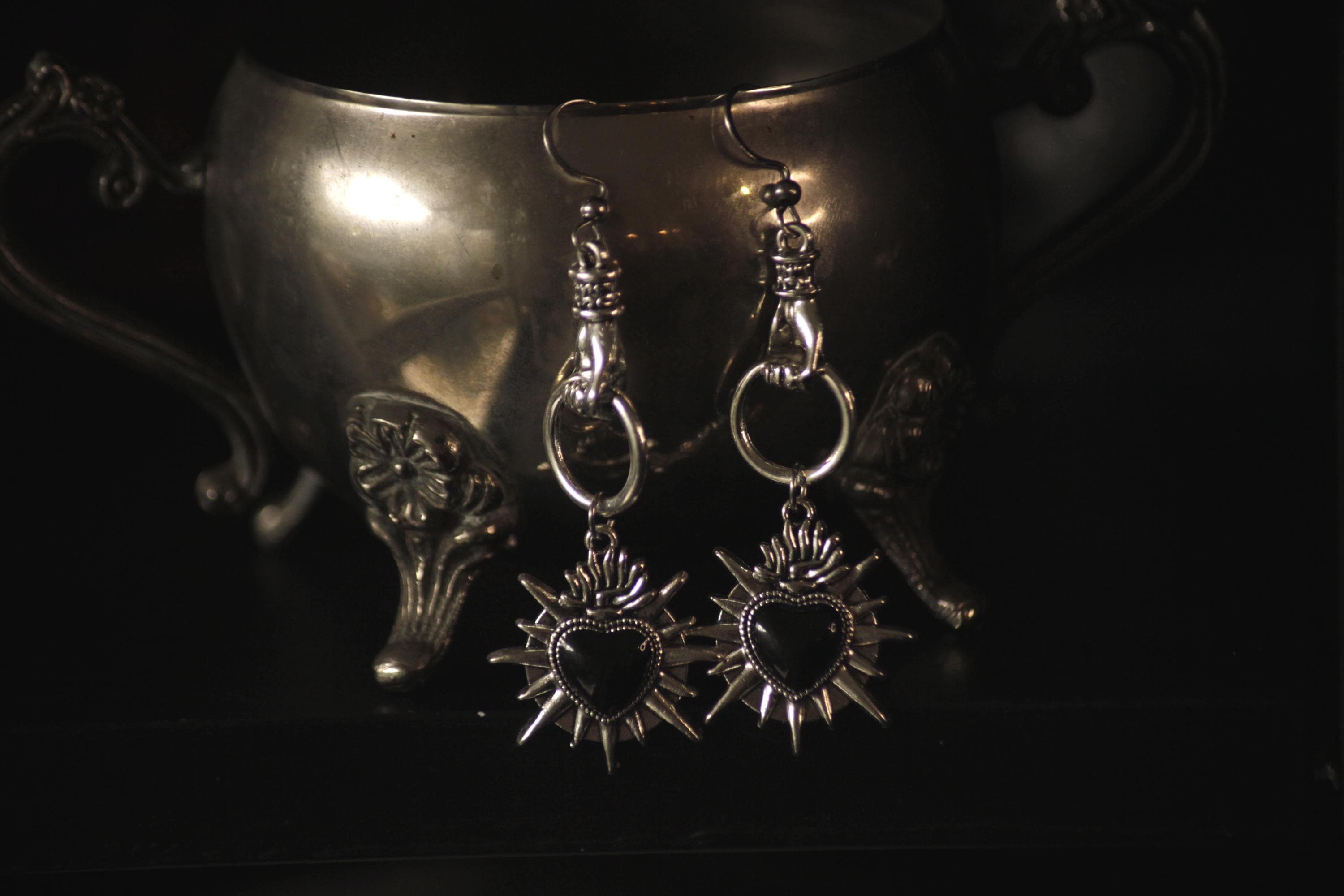 8 Paires Boucles D'Oreilles Créoles Acier Inoxydable - Ronde Fantaisie Femme Homme - Noir