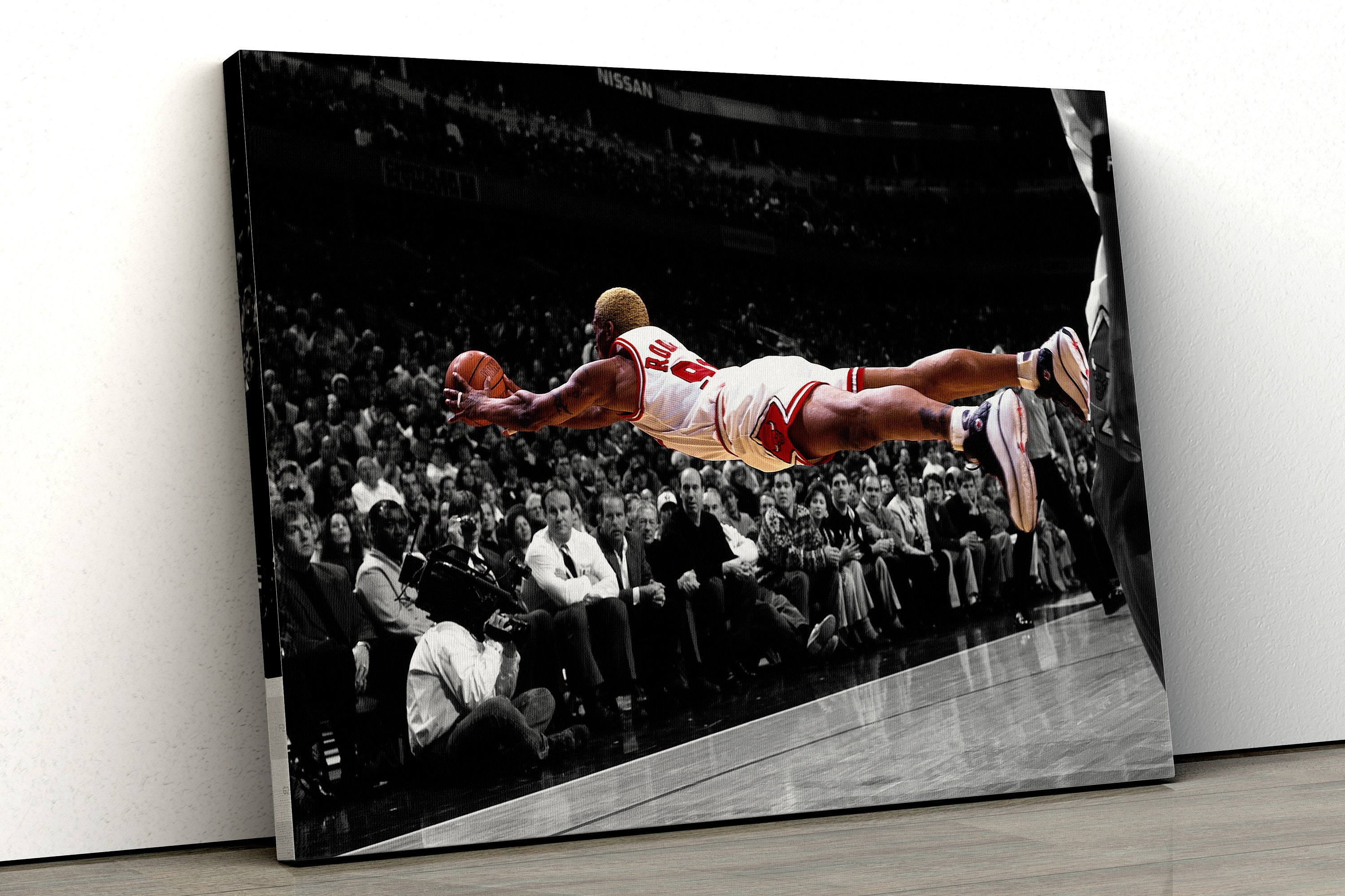 Dennis Rodman Poster Bulls Basketball Player Canvas Wall Art Decor  Paintings Picture for Living Room Homes Decoration 20×30inch(50×75cm)