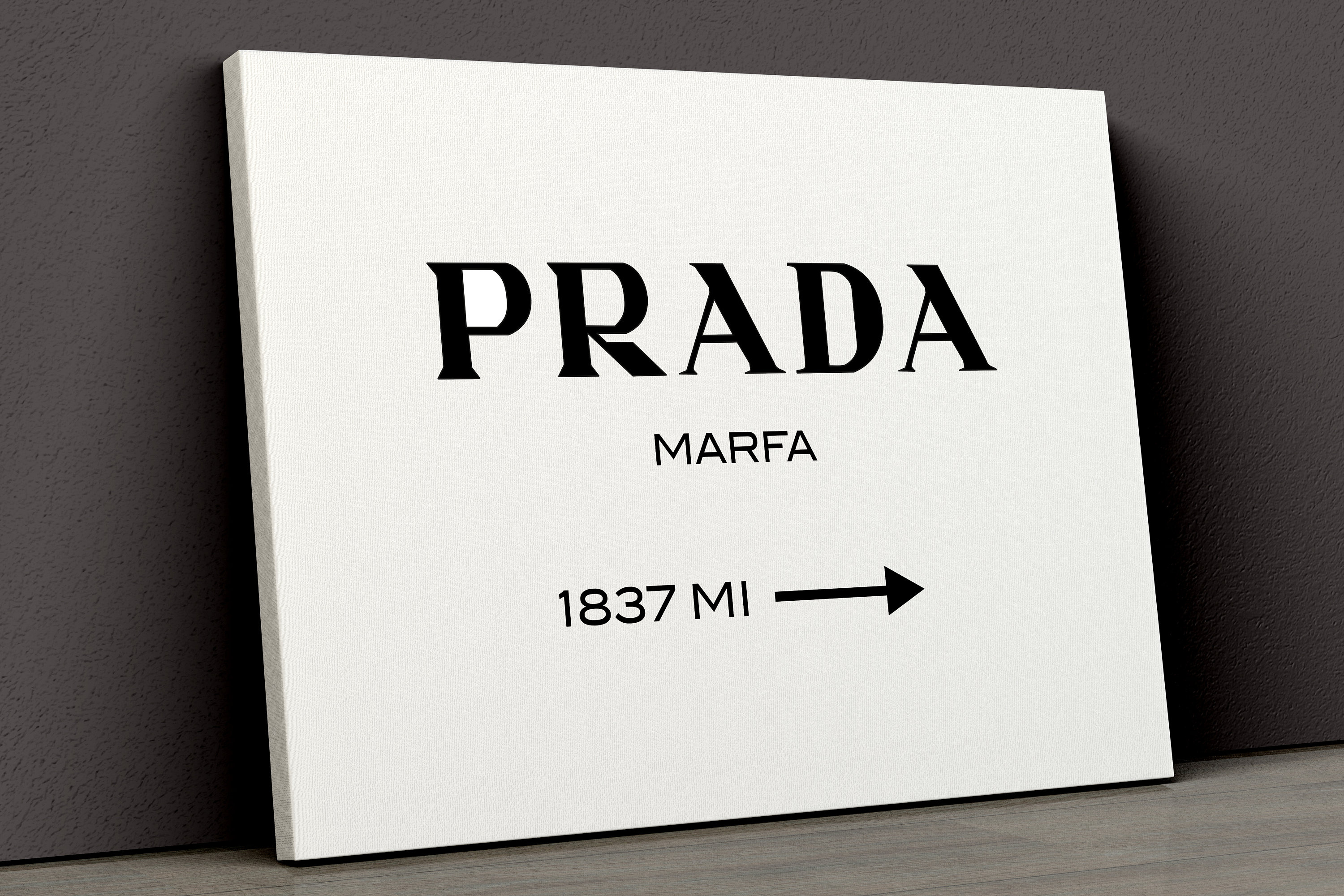Prada Marfa Canvas Gossip Girl Wall Art Print Hanging Etsy