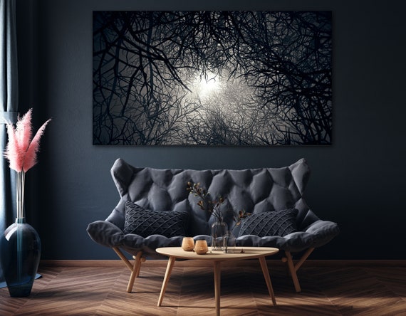 gothic theme canvas art dead forest art/printed picture wall etsy gothic theme canvas art
