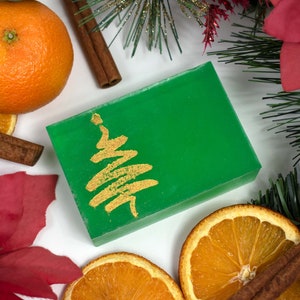 Christmas Alpine Artisan Bar Soap | Holiday Soap | Christmas Stocking Stuffer | Vegan Bath & Body Product