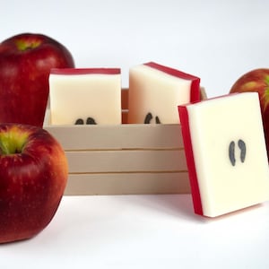 Apple Harvest Artisan Bar Soap | Autumn Fruit Soap | Vegan Bath & Body Product | Decorative Soap