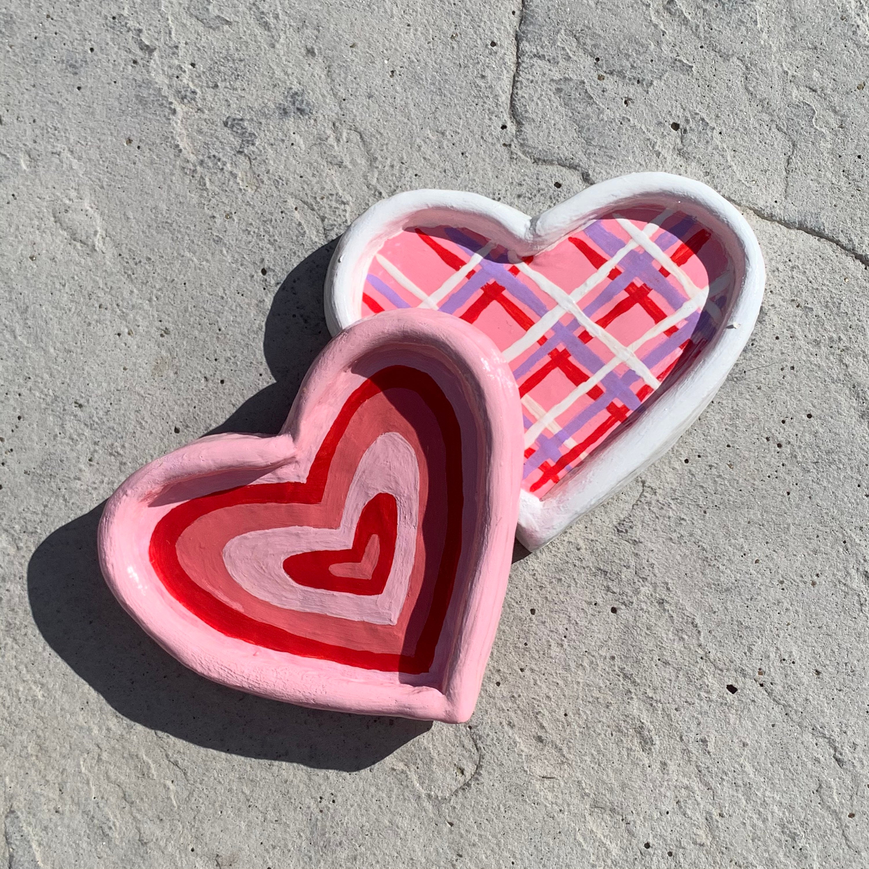 Clay valentines jewelry holder Etsy