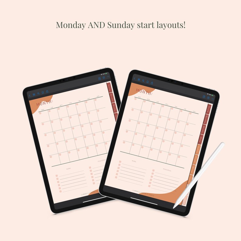 Desert Wanderer - Undated Digital Planner With Hyperlinks for Goodnotes ...