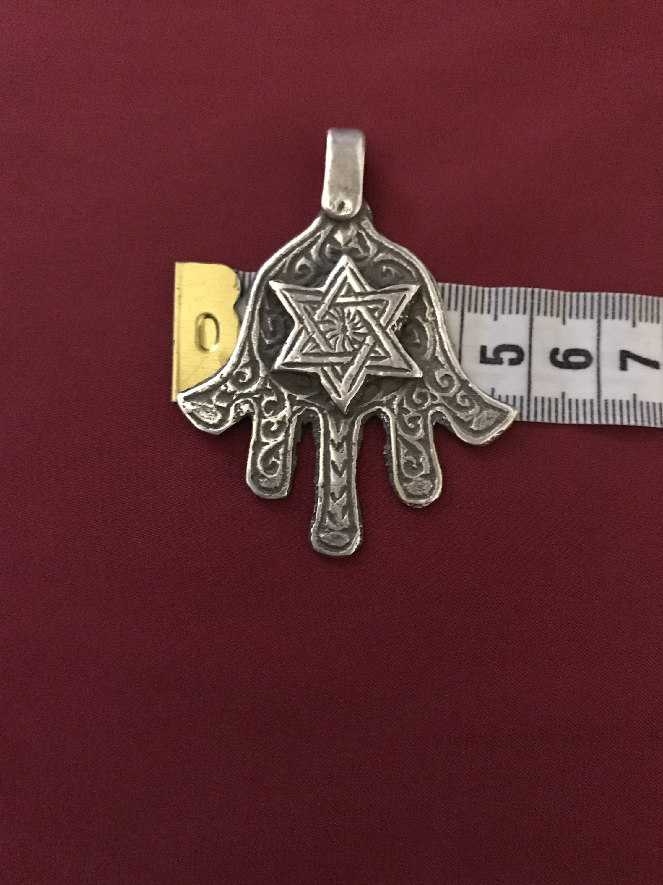 Ancient Hand Engraved Silver and Star of David Jewish Amulet - Etsy