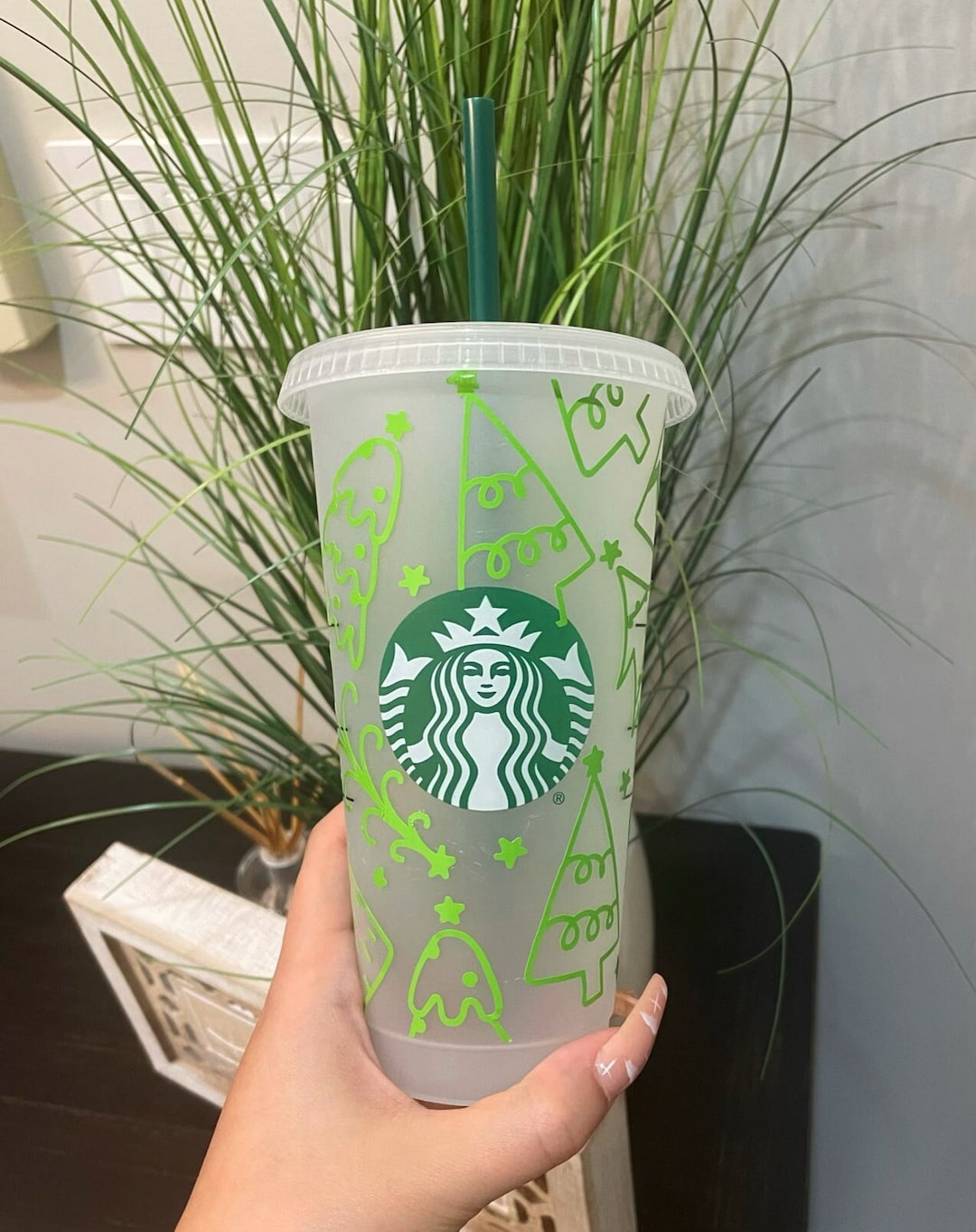 Christmas Tree Starbucks Cup Christmas 2023 Cold Cup Stocking Reusable