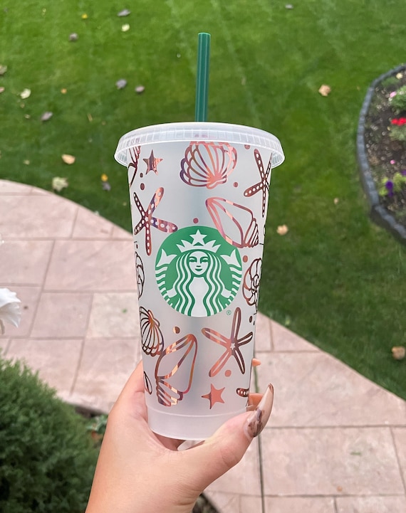 Beach Starbucks Cup Decorated Cup Personalized Starbucks Cold Cup