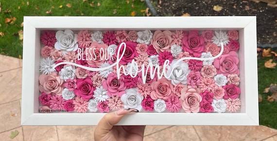 Assorted Flower Shadow Box | Custom Rose Flower Box | Customized Gift for Christmas, Birthday, Mothers Day, Anniversary, Valentines Day |