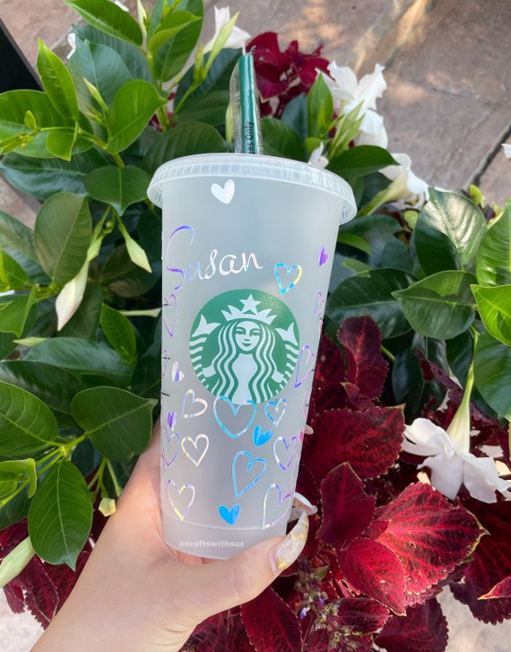 Buy Name Starbucks Venti Cold Cup | Personalized Starbucks Cold Cup |  Hearts Tumbler| Hearts Starbucks Cup | Online in India - Etsy