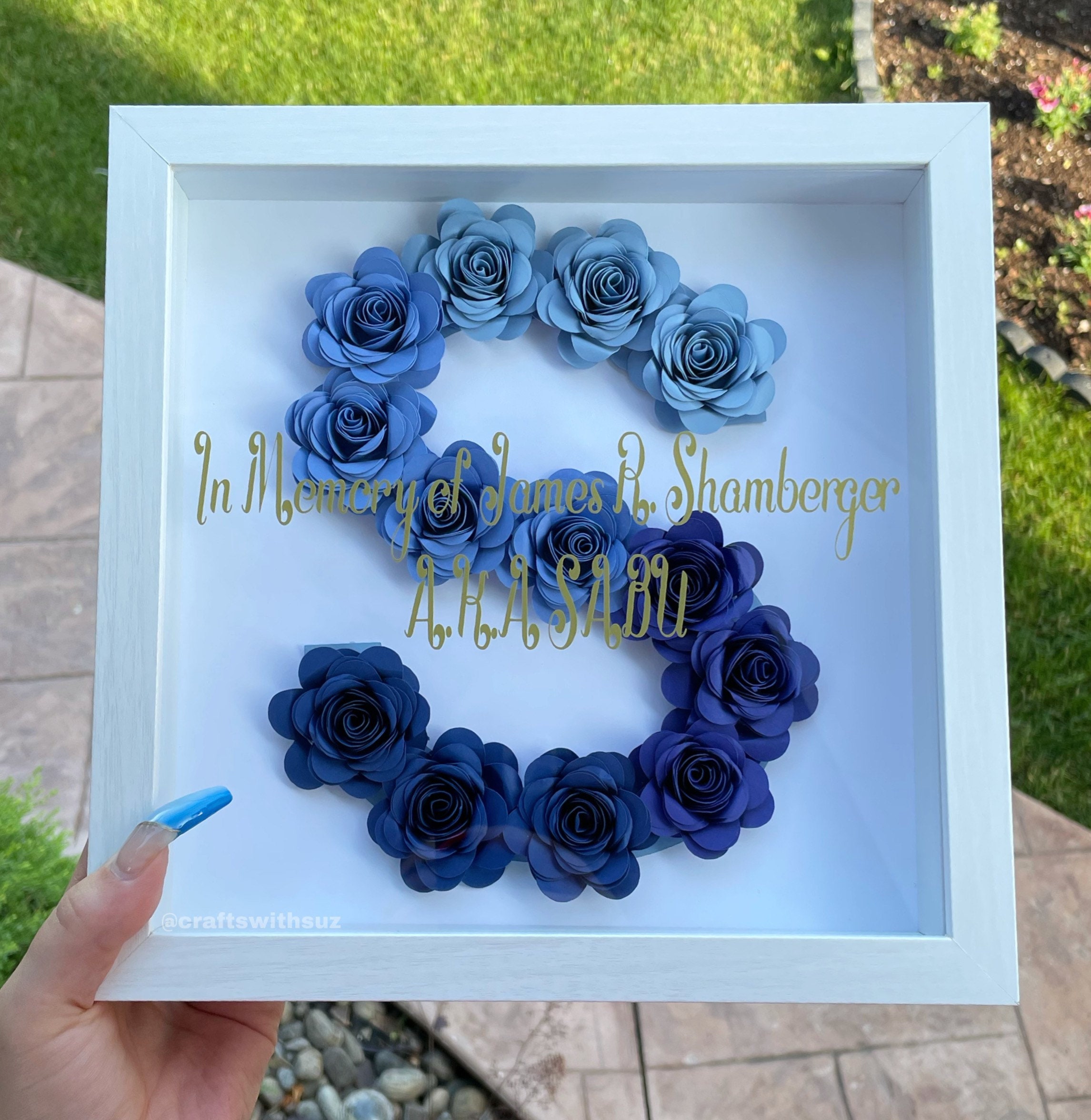 Initial and Name Flower Box | Assorted Paper Flower Box | Customized ...