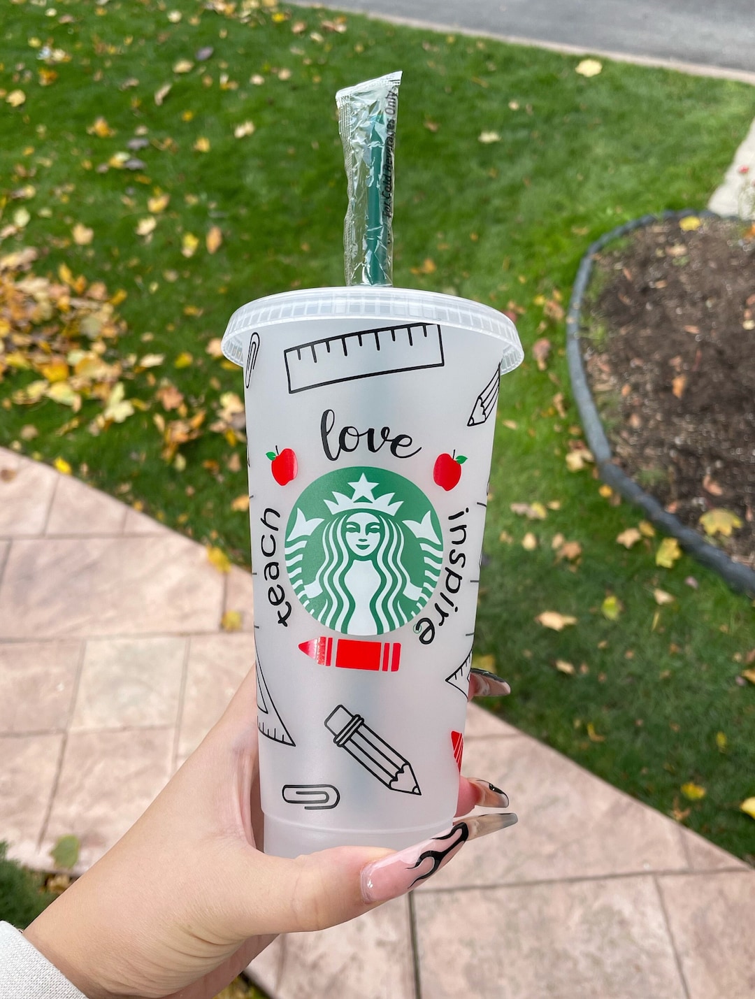 Teacher Custom Starbucks Venti Cold Cup | Personalized Starbucks Cold ...