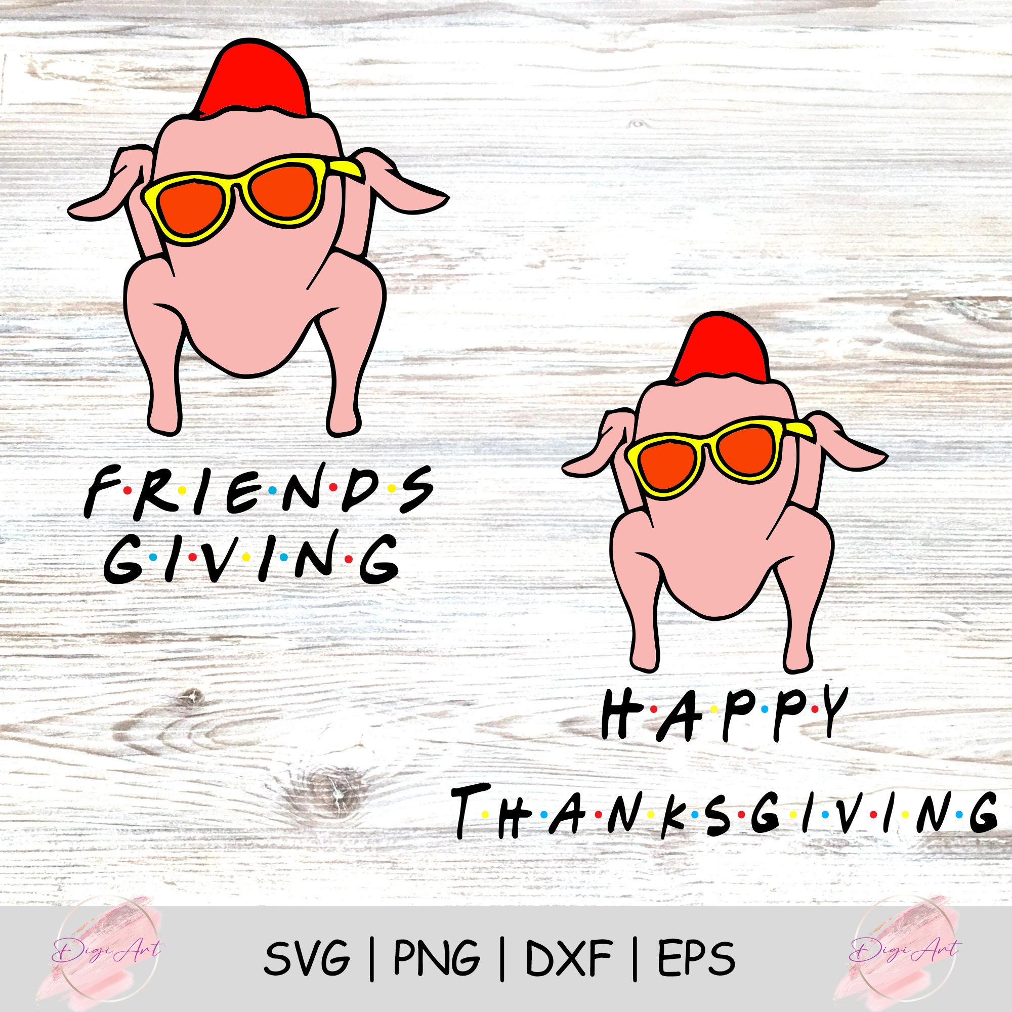Thanksgiving turkey friends clip art
