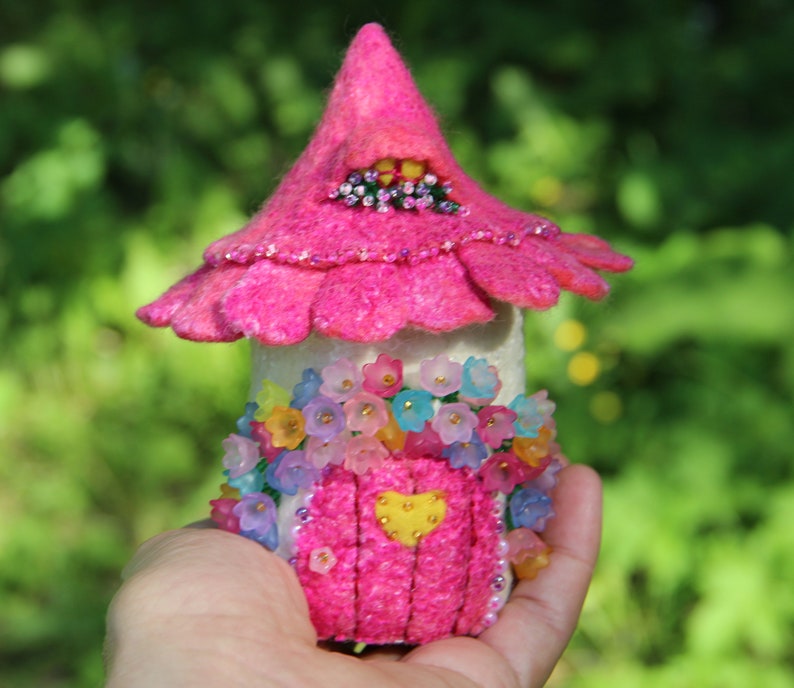 Tooth Fairy Box Pink fairy house Fairycore decor daughter gift Made to order tiny house