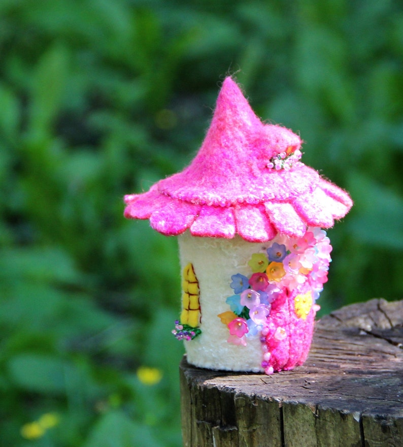 Tooth Fairy Box Pink fairy house Fairycore decor daughter gift Made to order tiny house