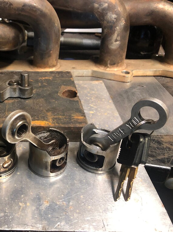 Miniature piston keychain Etsy