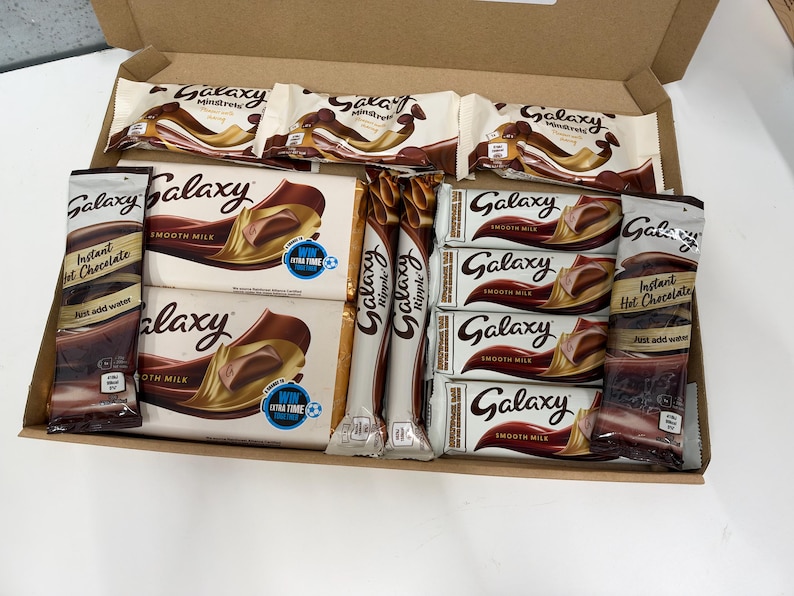 Galaxy Chocolate Hamper Personalised Sweet Box, Bars & Minis, Letterbox ...