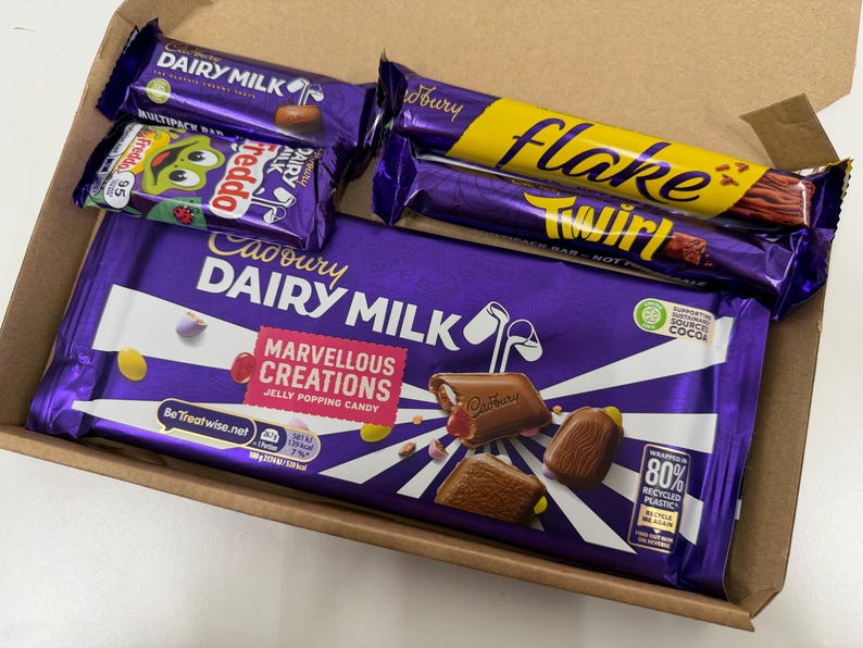 Cadbury Chocolate Hamper Personalised Sweet Box, Dairy Milk, Twirl ...
