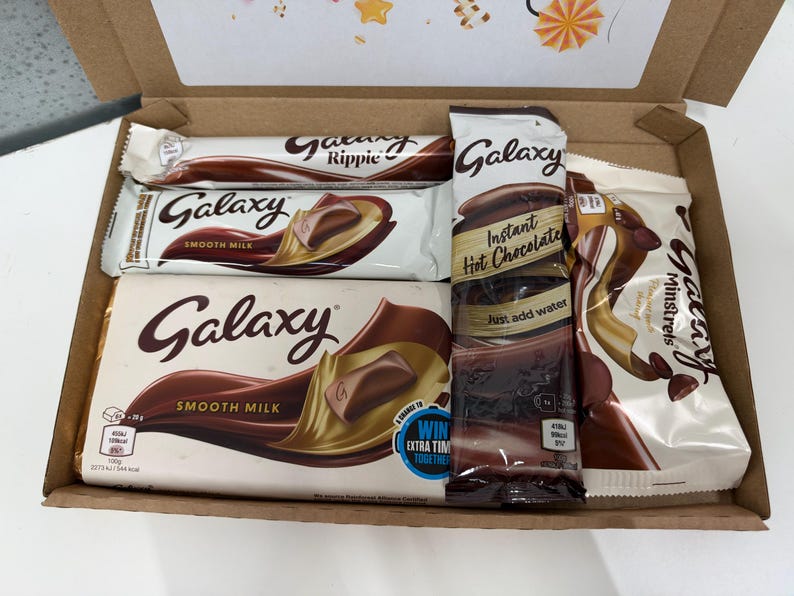 Galaxy Chocolate Hamper Personalised Sweet Box, Bars & Minis, Letterbox ...