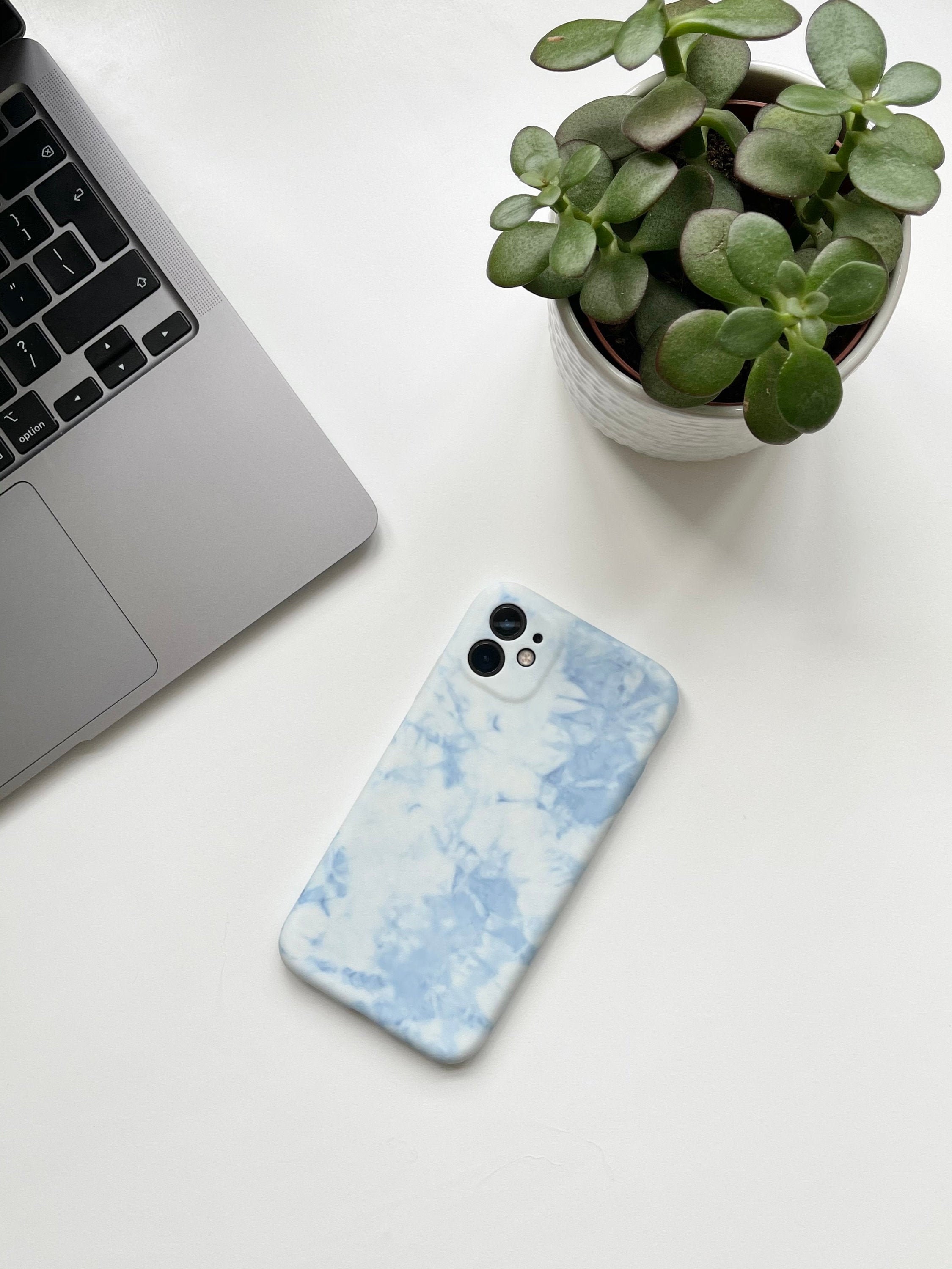 TIE DYE Baby Blue iPhone 11 Caso Etsy España