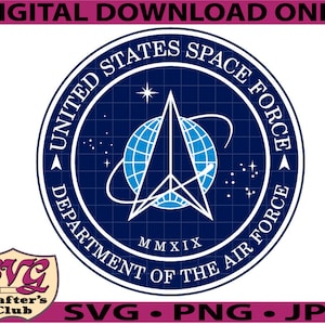 U.S. Space Force Logo SVG Ontwerp voor krekels en silhouetten