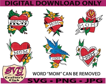 Mom Tattoos Mother's Day SVG design for Cricuts and Silhouettes