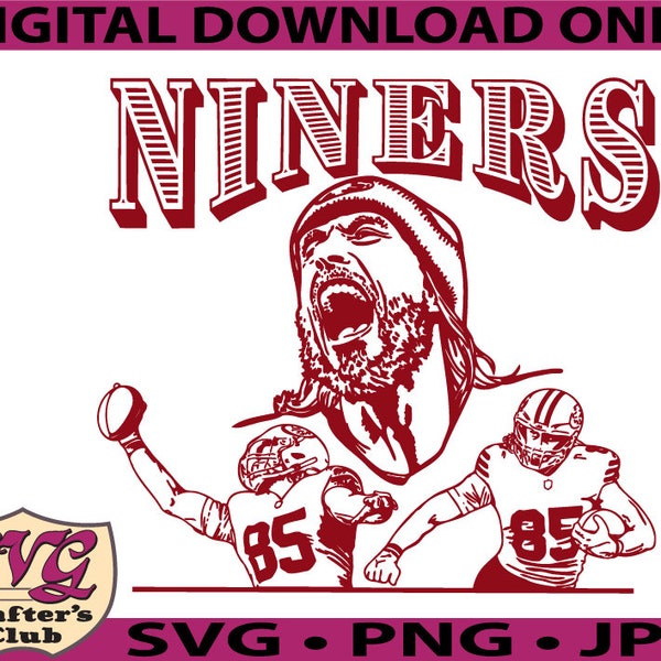 Super Bowl LVIII 2024 Niners #85 Design SVG for Cricuts and Silhouettes