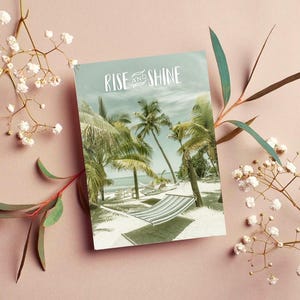 Postkarte Rise and Shine, Grußkarte A6, 300g Designkarton