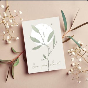 Postal Love your planet, tarjeta de felicitación A6, cartón de diseño de 300 g