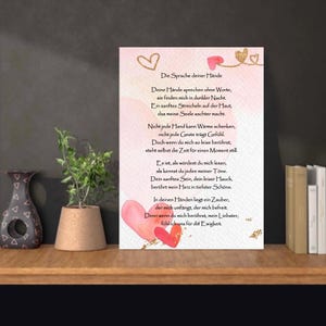 Carta de Amor Nº 11, A6, papelão com design de 300g, cartão postal emocional para seus entes queridos, mensagem romântica, eu te amo, poema