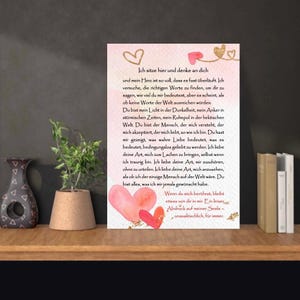 Tarjeta de carta de amor n.º 12, A6, cartón de diseño de 300 g, postal emotiva para tus seres queridos, mensaje romántico, te amo