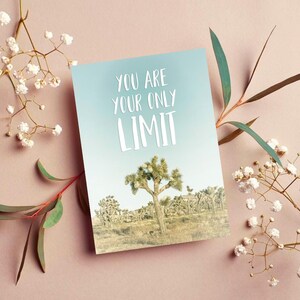 Postkarte You are your only limit, Grußkarte A6, 300g Designkarton, romantische witzige lustige Karte A6, 300g Designkarton, Sprüche