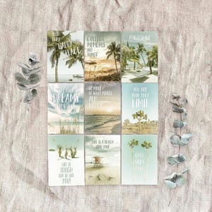 Ansichtkaarten set van 9 Happy Dreams, wenskaarten A6, 300g designkarton, romantische grappige ansichtkaarten, motivatiekaarten, 9 pack