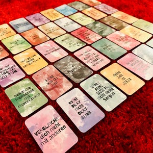 Motiverende kaartenset met 40 spreuken, Mindset, 300g designkarton, affirmaties voor mindfulness, eigenliefde, zelfzorg, dankbaarheid